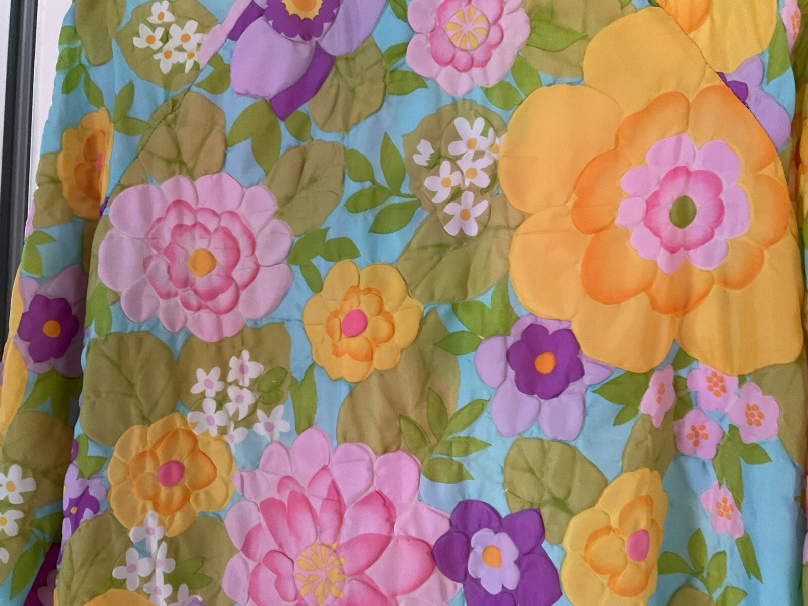 STELLA FAGIN VINTAGE 60s FLORAL PRINT ROBE/HOUSED… - image 3