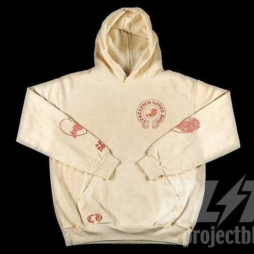 CHROME HEARTS X DRAKE CERTIFIED LOVER BOY F&F HOODIE HOODED SWEATSHIRT L NATURAL - Picture 1 of 4
