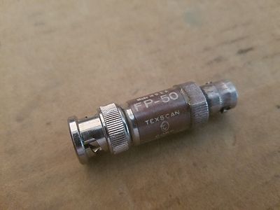 Texscan Corp FP-50 1dB 1GHz RF Microwave Attenuator BNC(m-f) Silver Plated Coax