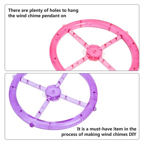 3Pcs DIY Wind Chime Supplies Plastic Wind Chime Rings Wind Chime DIY Circles - 第 8/12 張圖片