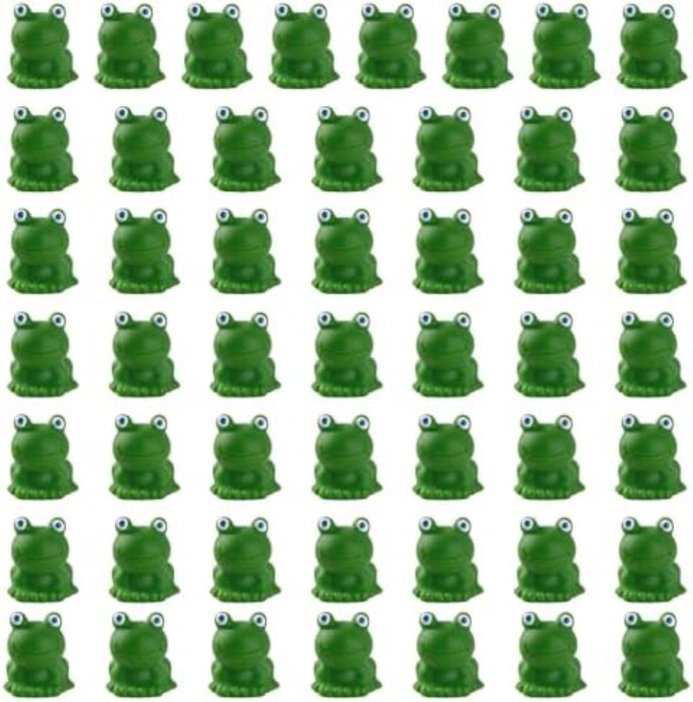 50 figure di rana verdi, piccole rane, rane in resina, mini rane, piccole decora