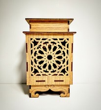 Moroccan Decorative Style Laser Cut Wooden Lantern Box