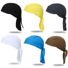 Pirate Hat Do Rag Skull Cap Motorcycle Biker Anti-Sweat Band Bandana Beanie Hat