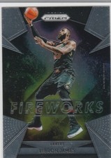 LeBRON JAMES Lakers PRIZM FIREWORKS Basketball Card 2018/19 Los Angeles LE!