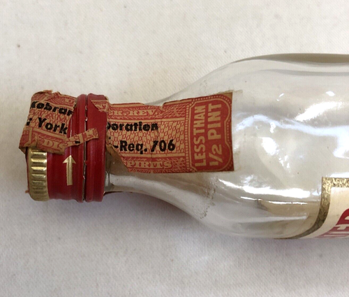 Beefeater Gin Miniature Distilled Dry Clear Bottle Empty Vintage New York - Picture 7 of 8