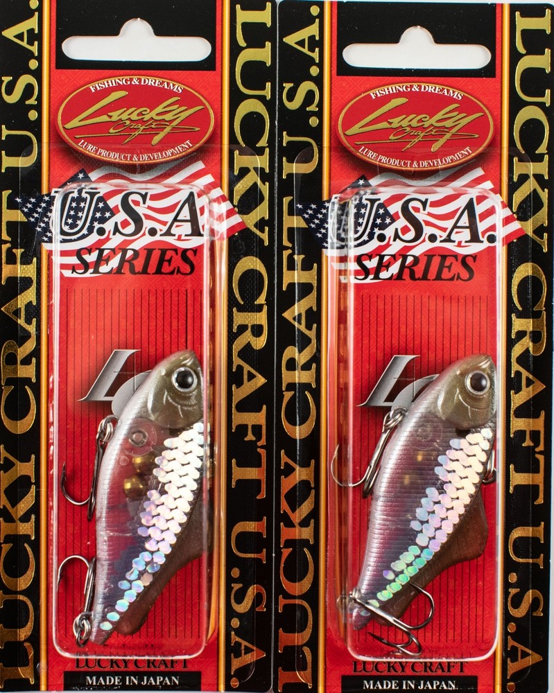 (LOT OF 2) LUCKY CRAFT LV-100 S 7/16OZ LV100S-272 MS GHOST MINNOW C0220