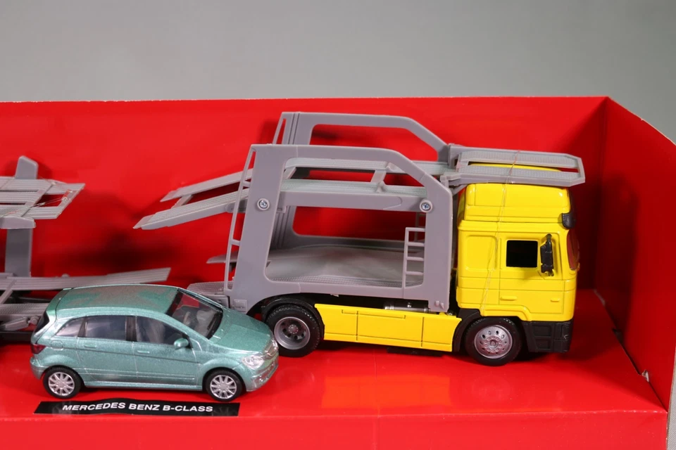 LE1035 NEW RAY 15165 Camion 1/43 Man F2000 Long Hauler porte voiture 41 cm - Photo 4/4