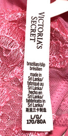 Victoria's Secret Dream Angels NWT Large Pink Boho Embroidery Brazilian Panty