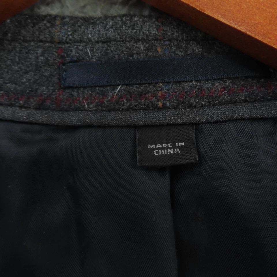 Casaco esportivo masculino Oxxford Clothes 42L marrom xadrez lã Manhattan - Imagem 4 de 4