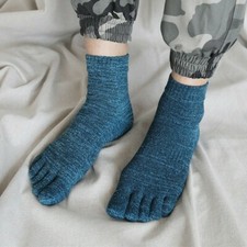 5 Pairs Toe Socks Cotton Five Fingers Ankle Socks Vintage Style Soft One Size