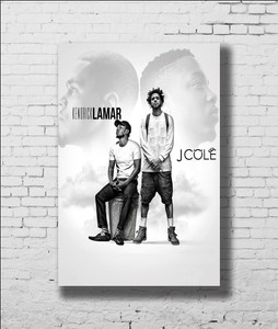 P-699 Art Kendrick Lamar and J Cole Rapper Music Star LW-Canvas Poster 24x36in
