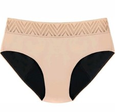 Thinx Hiphugger Period Underwear for Women Moderate Absorbency Beige Size 3XL.