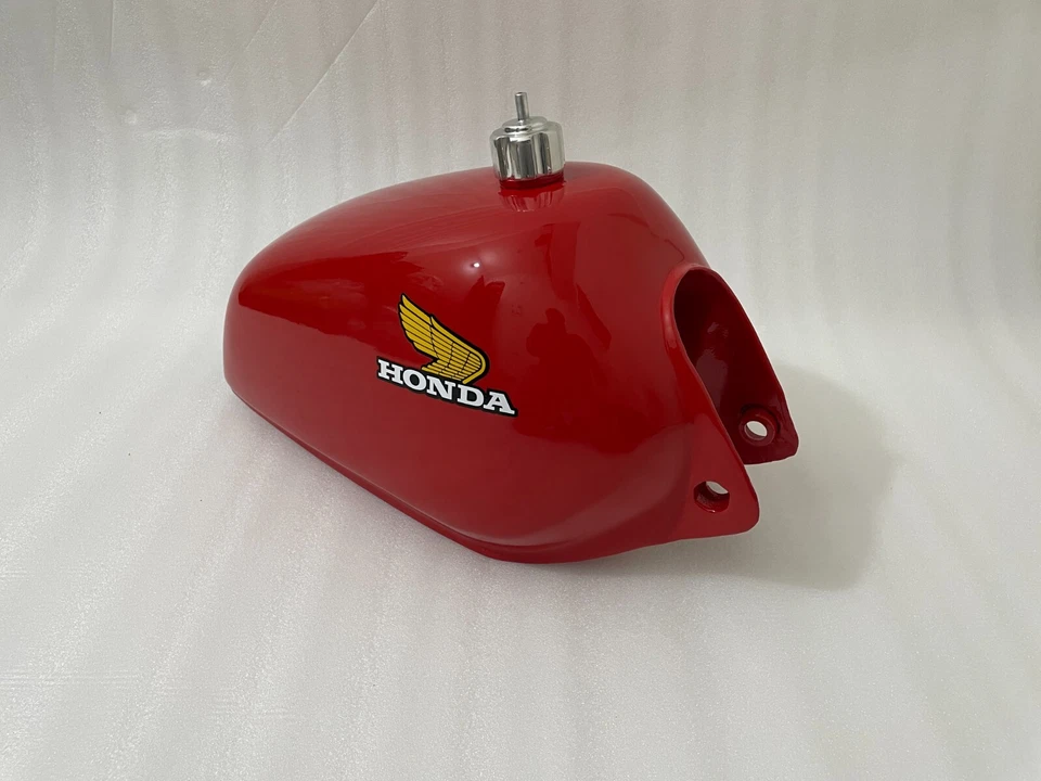 Honda MR250 MR 250 1976 Modelo Aluminio Pintado Rojo Gasolina Combustible Tanque Gas + Tapa Foto 4 de 4