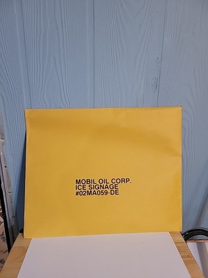 Vtg Petroliana Mobil Oil Corp Before 1999 Merger Ice Machine Signage decals Kit