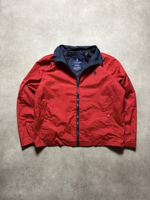 U.S Polo Assn Red Jacke Goth Punk Windbreaker Blu Zip - Größe L Herren Sportlich