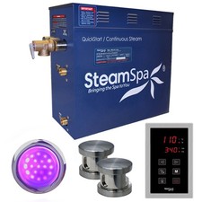 SteamSpa INT1050 Indulgence 10.5 KW QuickStart Steam Bath - Nickel
