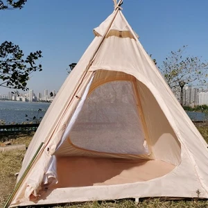 Neuf 300D Camping Pyramide Tente 3 saison Teepee Tente pour 2 Camping pour personnes