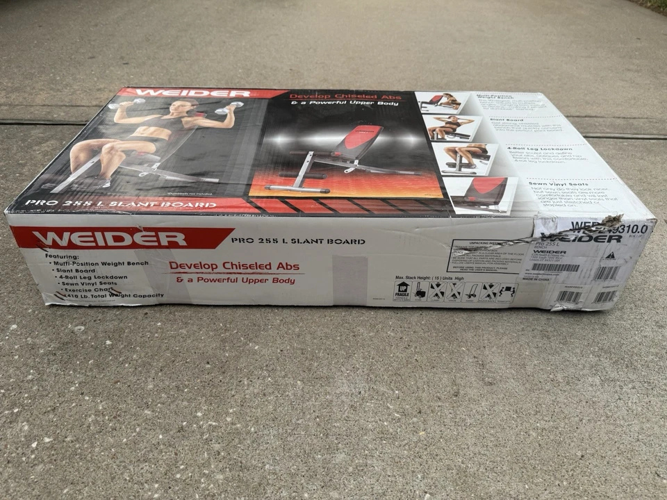 Weider Pro 255 L Slant Board Multi-Position Weight Bench - New In Box - Image 2 of 2