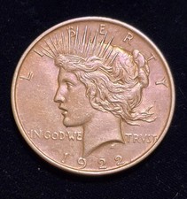 1922 PEACE SILVER DOLLAR $1 – High Grade Lustrous US Coin – Sharp Detail