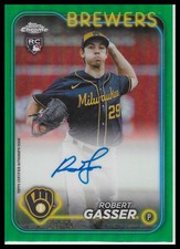 2024 Topps Chrome Update #RA-RG Robert Gasser Autographs Green Refractors #/99