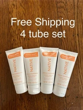 4x Native Whole Body Cream Deodorant Sweet Peach & Nectar 3 oz. Ea FreeShip