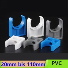 Rohrschellen PVC Klemmschellen Grau Rohrclip Typ U 20mm 25mm 32mm 40mm bis 110mm