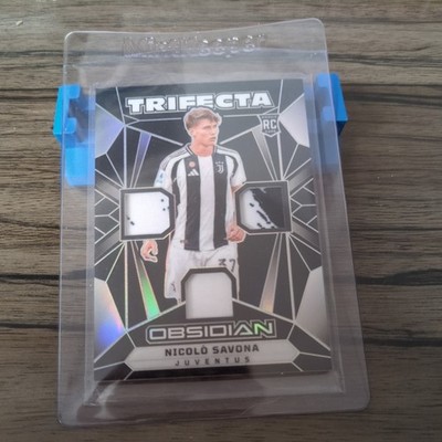 Nicolo Savona Panini Obsidian Trifecta Patch RC /199 Juventus Numbered