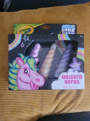 Crayola waschbare Gehweg Kreide Einhorn Hörner 3er Pack neu versiegelt ungeöffnet Kunst