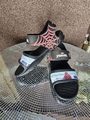 Spiderman Sandalen Gr.30 Klettverschluss Junge Schwarz