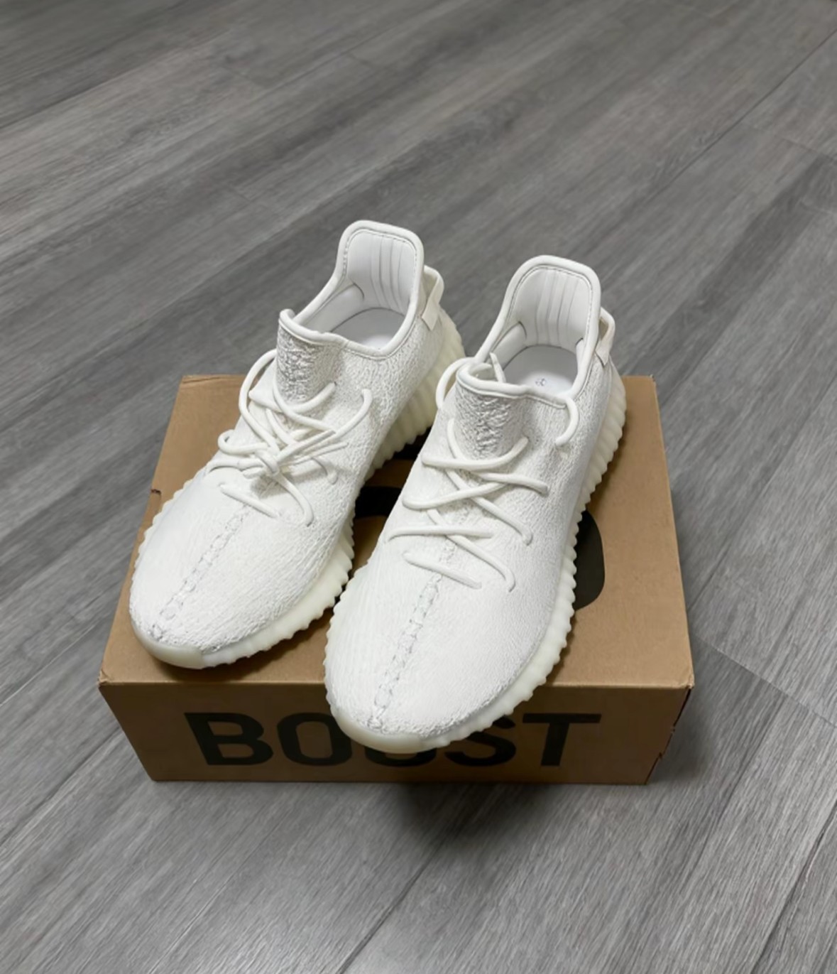 adidas YEEZY Boost 350 V2 all white - Men's Size 7-13 thumbnail 2