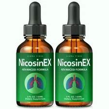Nicosinex Drops, All-Natural Cleanse and Detox Sublingual Formula - 2 Pack