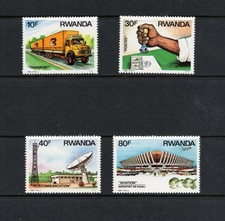 S4785 Ruanda 1986 Transport Und Kommunikation 4v. MNH