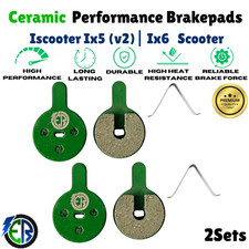 IScooter Brake pads For IX4  Ix5 (v2) Ix6 Scooter  Ceramic Performance 2SETS  UK