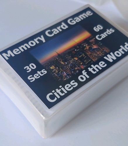 Memory Card Game Cities Of The World For Kids & Adults Cards Matching Game - Picture 5 of 7