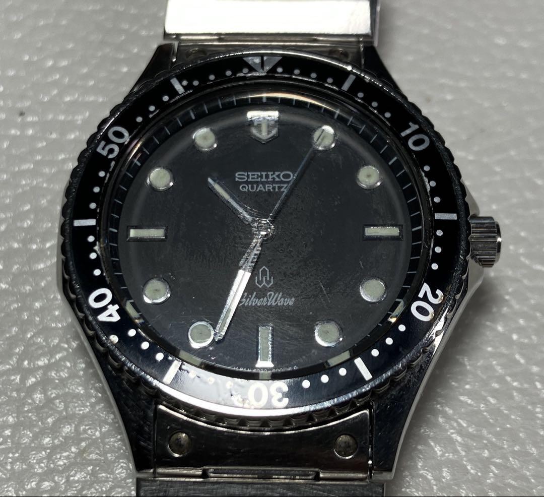 Seiko Silver Wave Quartz Diver 6030-6000 40mm Steel Watch