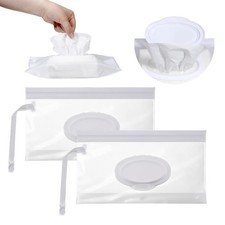 Reusable Baby Wipe Holder 2 Pack Portable Moisturizing Wet Wipes Case for Travel