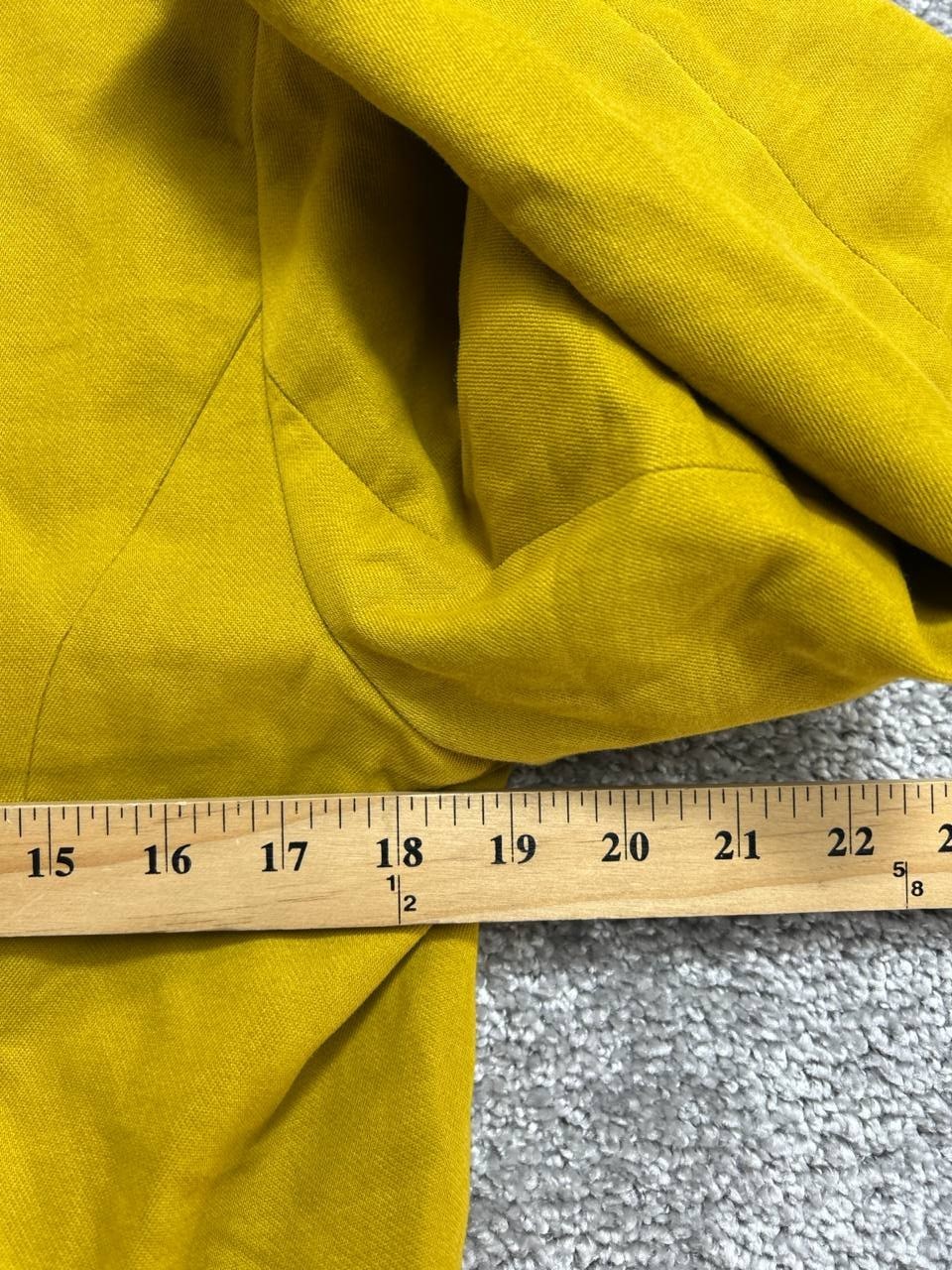 Zara Basic Blazer Jacket Womens Large Yellow Cott… - image 7