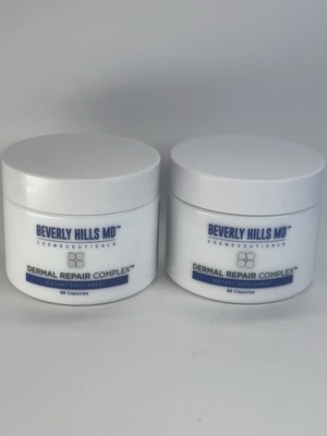 Lot Of (2) Beverly Hills MD Dermal Repair Complex - 60 Capsules - Sealed Read