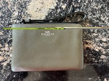 Coach Small Olive Green Wristlet   58032