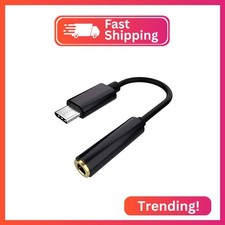WKWZY USB C to 3.5mm Headphone Adapter, Male to Female 32bit DAC AMP Audio Cable