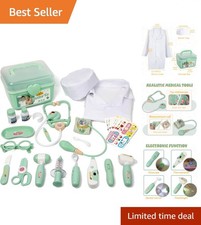 Portable 30-Piece Toddler Doctor Set with Stethoscope - Ideal Gift for Ages 3-5