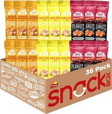 3 Flavor Peanuts Variety Pack, Individual Bags (36 Pack)