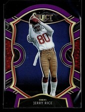 2020 PANINI SELECT PURPLE PRIZM DIE CUT #20 JERRY RICE CONCOURSE 49ERS