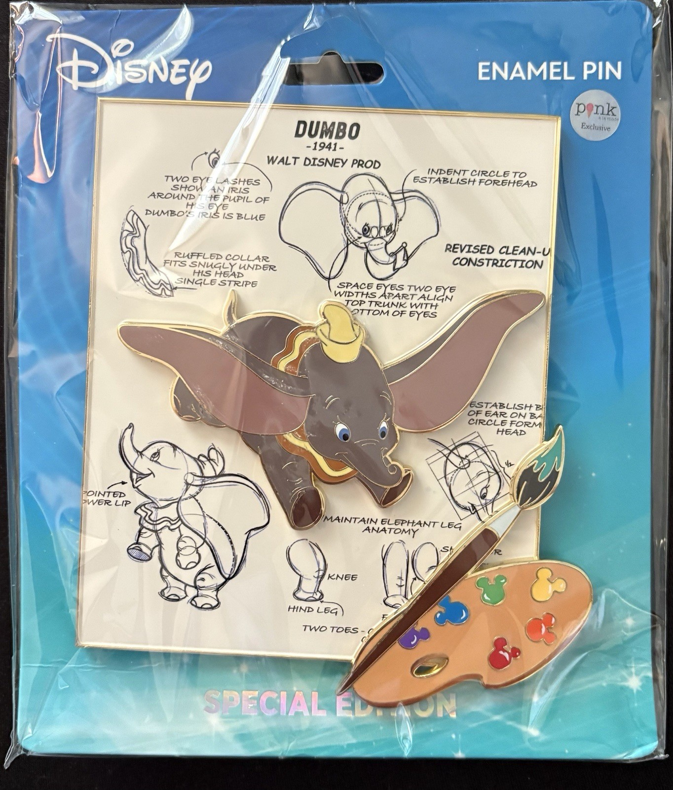 Disney PALM Dumbo Ink & Paint Pin On Pin  JUMBO 6.5 LE 200