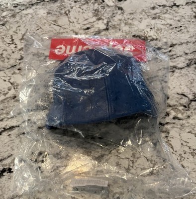 Supreme Ostrich Embossed Leather Gore-Tex Camp Cap Blue - 26SS