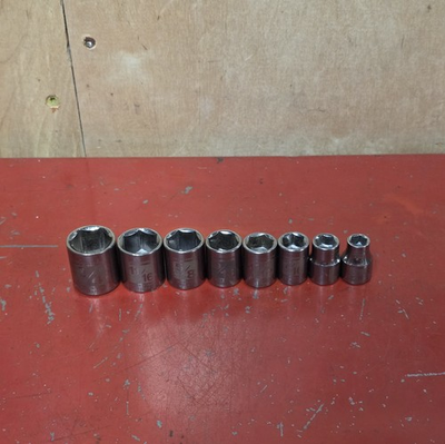 #ad Craftsman USA 3 8quot; Dr SAE 8pc Chrome Socket Set 6pt 5 16quot; 3 4quot; Laser Etched $19.95