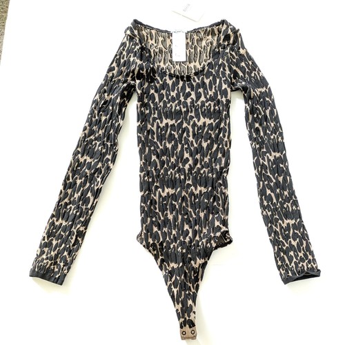 Wolford Leo Langarm Tanga Body Animal Leopardenmuster Gr. S Neu mit Etikett blickdicht - Bild 3 von 13