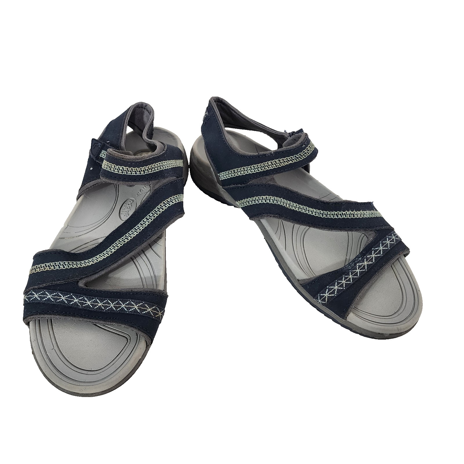 Dr Scholl’s Mujer Dynomite Sandalia Tirantes Gel Cojín Plantilla Cuero Azul 8M