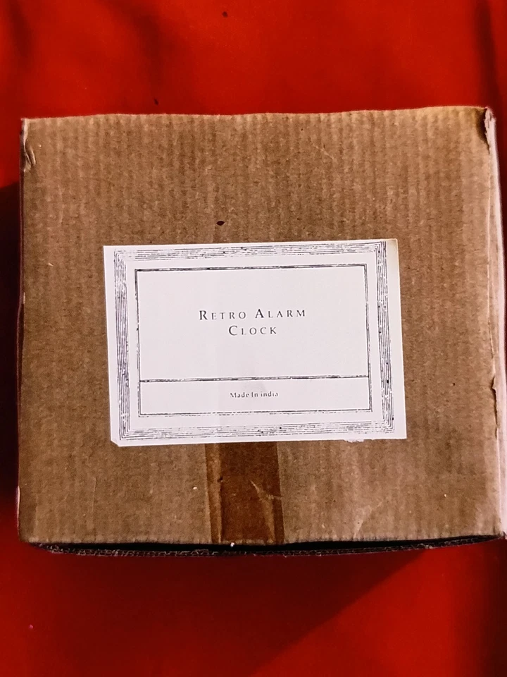 Retro Alarm Clock Pottery Barn NIP Tested AA Analog =".rar" SKU000801 - Image 3 of 4