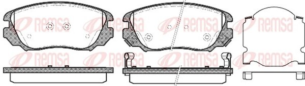 Bremsbelagsatz Scheibenbremse Remsa 1385.02 FüR Opel Chevrolet Saab G09 Insignia-image